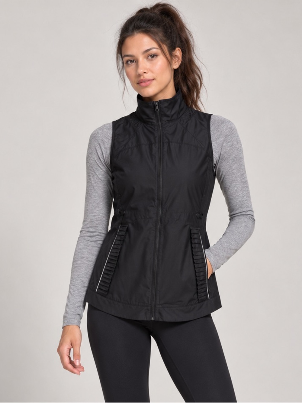 Lululemon Lightweight Black Vest Running Athleisure Casual size 4
